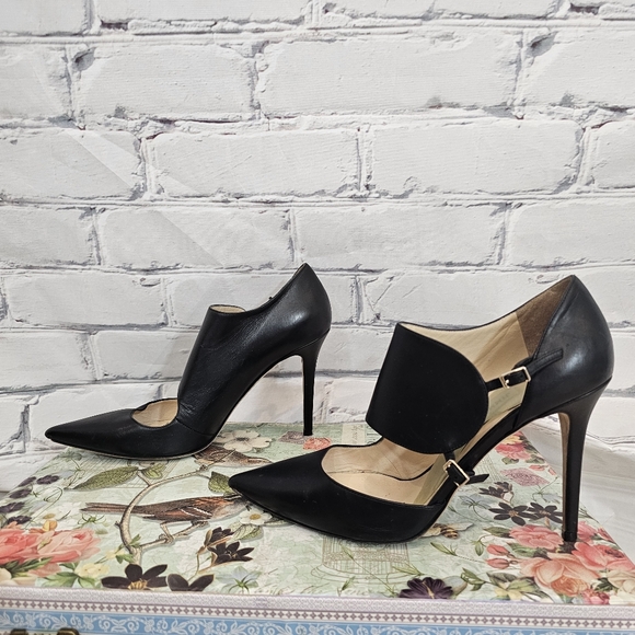 Jimmy Choo Heath Monk Strap Heels In Black - Picture 2 of 7